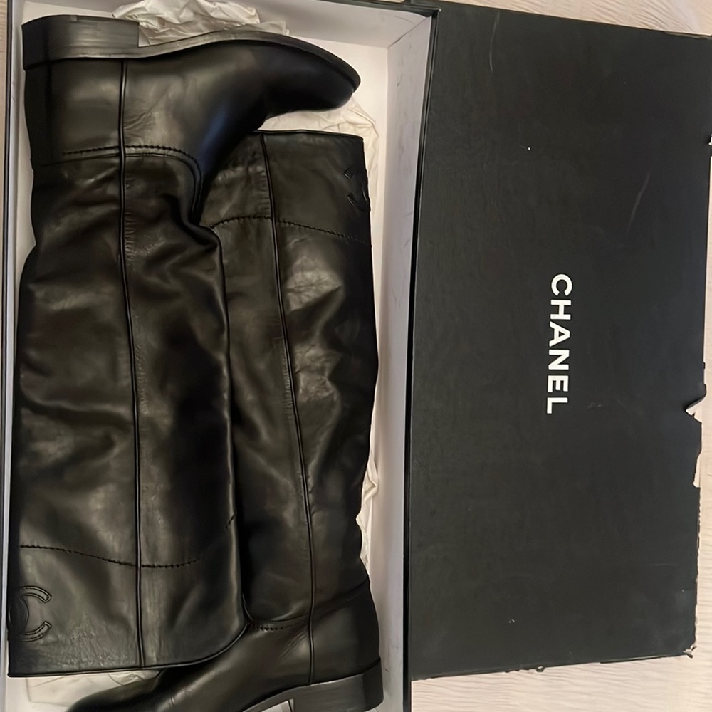 Chanel riding boots